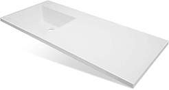 Style Line Тумба с раковиной подвесная Даллас 110 L Люкс, белая PLUS эмаль – фотография-11